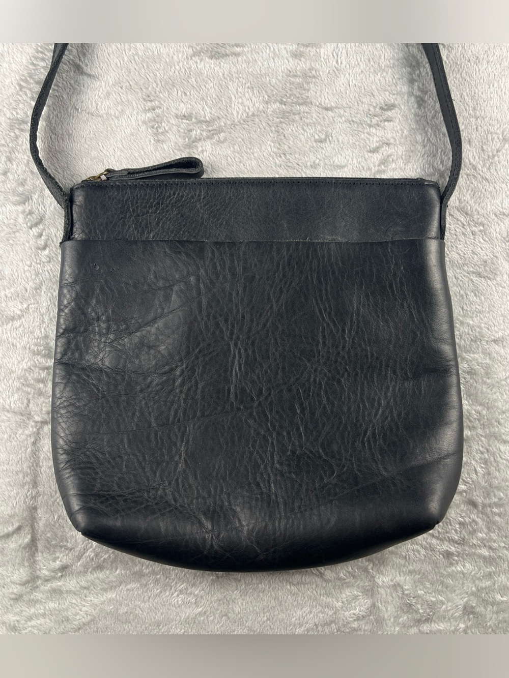 Duluth Lifetime Leather Co Black Pebbled Leather Tote Bag Purse
